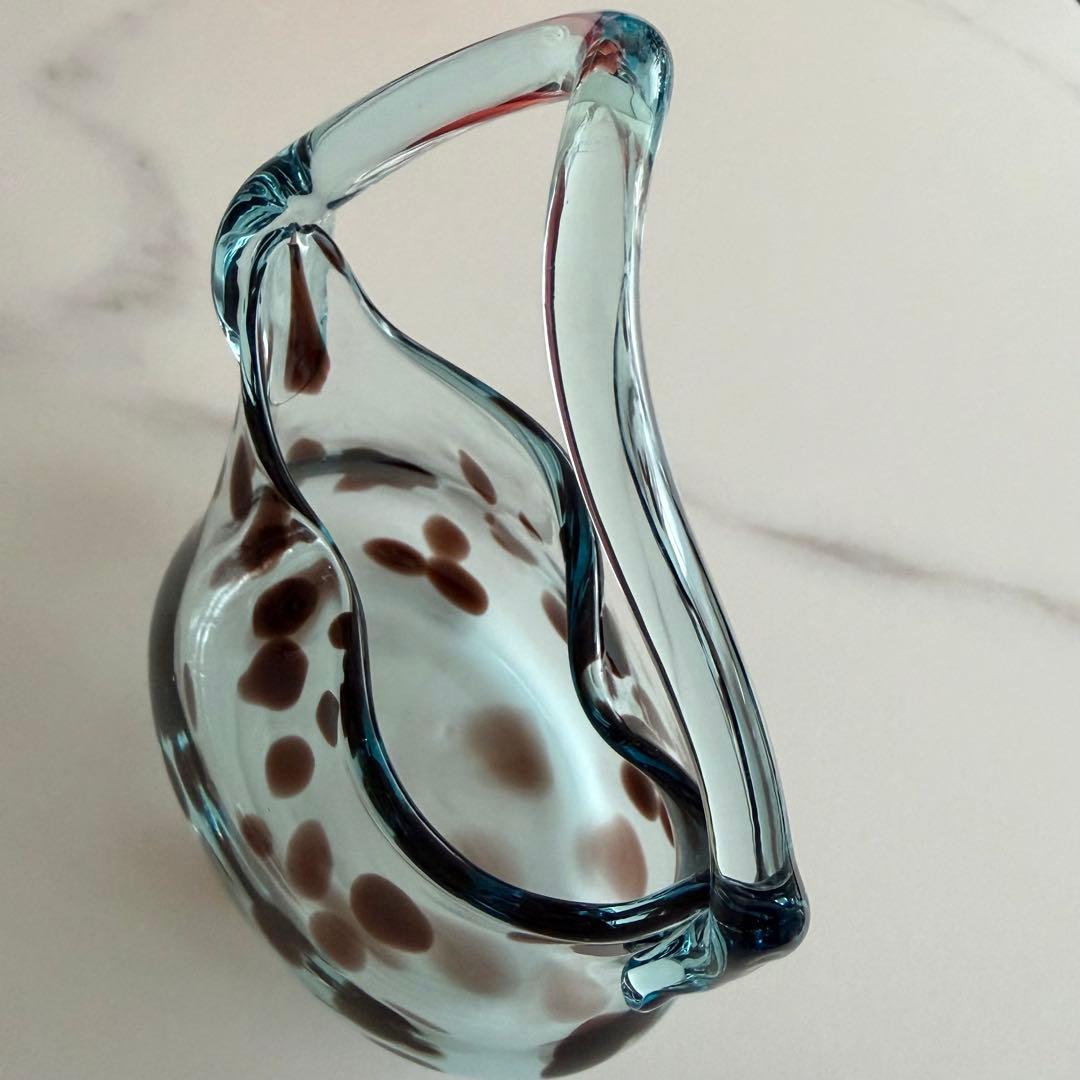 【Sghr スガハラガラス】サック＊サイレントムーン・手作りガラス製花瓶（美品）