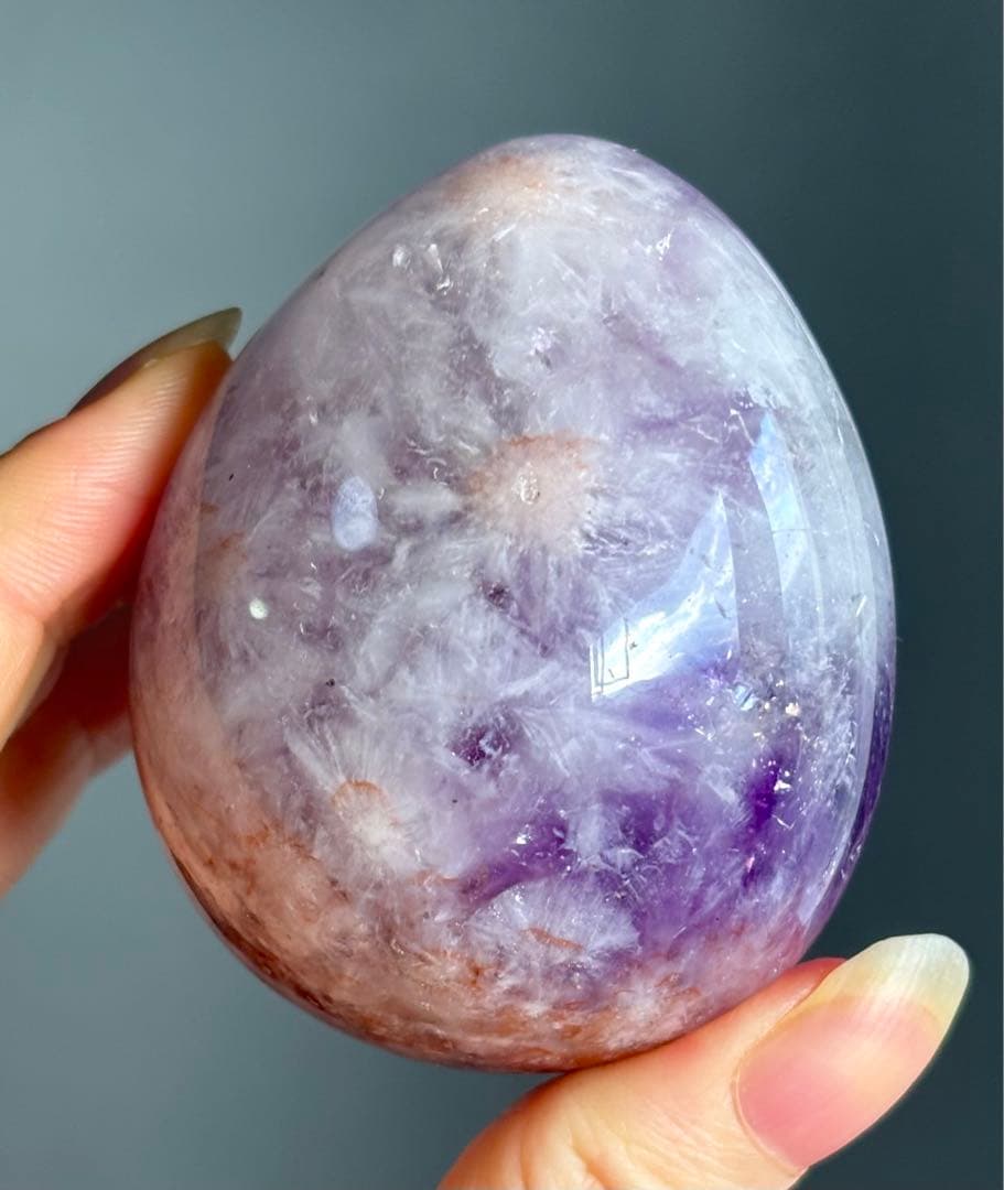 レア　高品質　ピンクアメジスト　桜瑪瑙　BIG卵　egg パープル