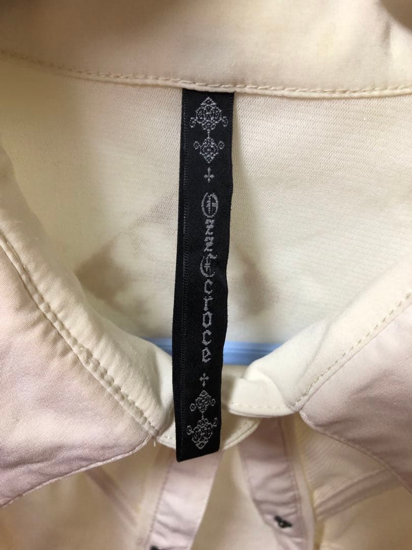 OzzCroceオッズクローチェクリーム色ショートスリーブシャツ