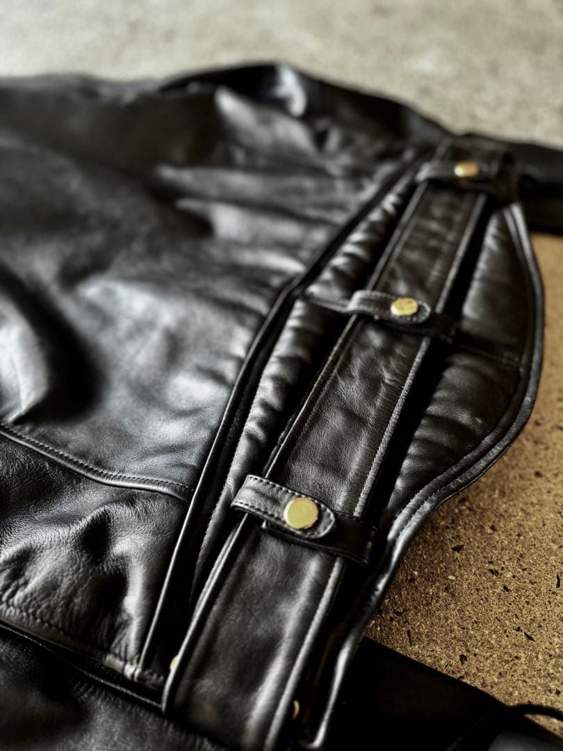 よ*じ様 上質牛革 ハーレーダビッドソン ポリスマン レザージャケット シングル