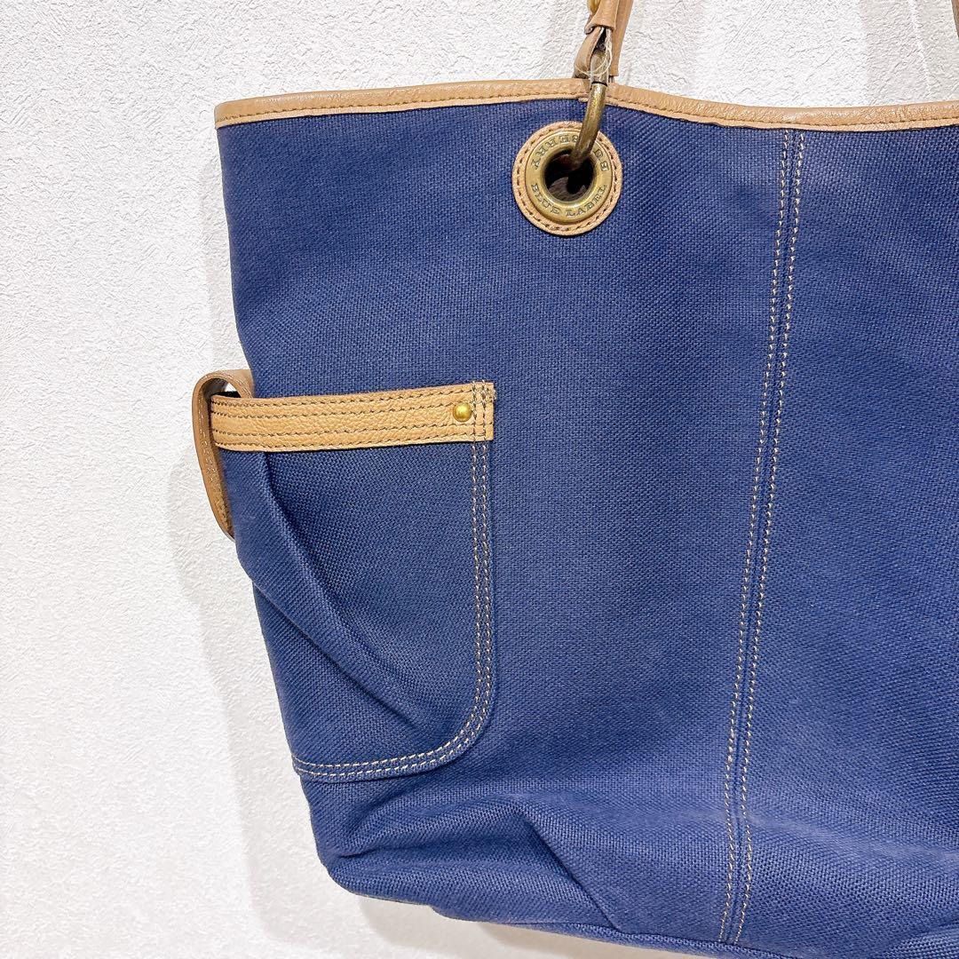 BURBERRY BLUE LABEL トートバッグ ネイビー キャンバス