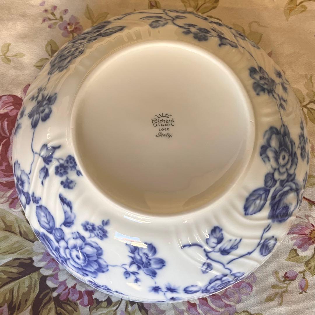 【美品】リチャードジノリ★ローズブルー★ラージボウルとシェルディッシュ