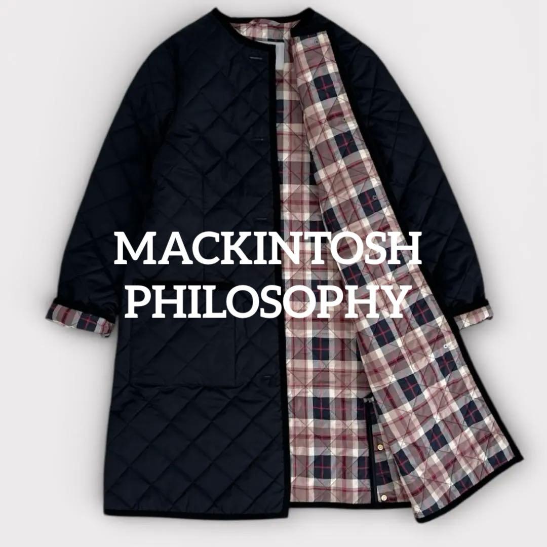 マッキントッシュフィロソフィー　キルティング ロングコート　S M ロイトン