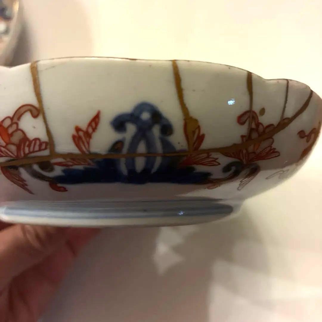 最終　古伊万里　色絵　なます皿　3枚