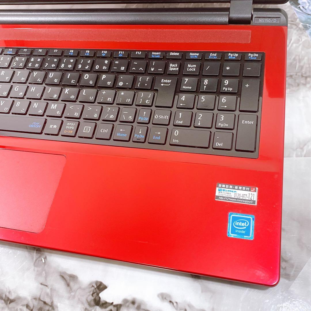 人気機種✨オシャレな赤❤薄型ノートパソコン✨新品SSDで快適✨Windows11