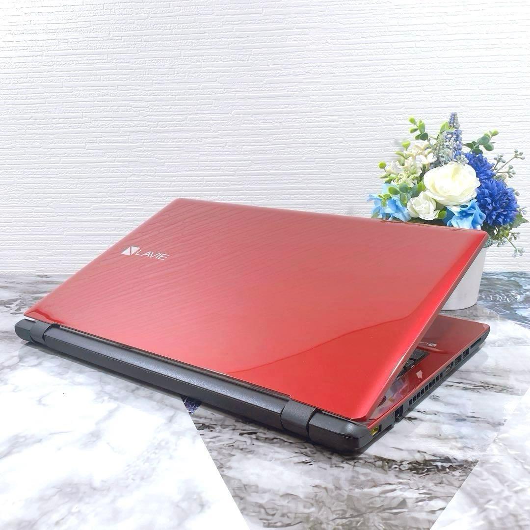 人気機種✨オシャレな赤❤薄型ノートパソコン✨新品SSDで快適✨Windows11