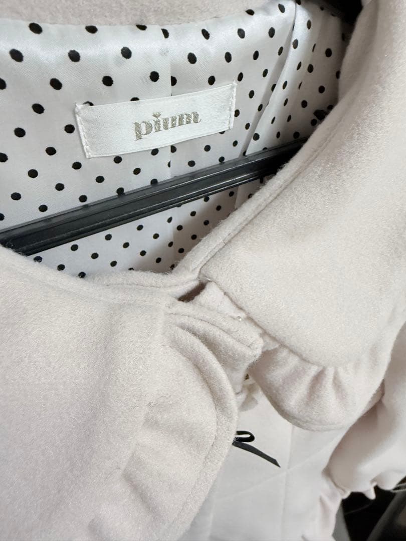 はしごレースティアードミニコート pium ピンク