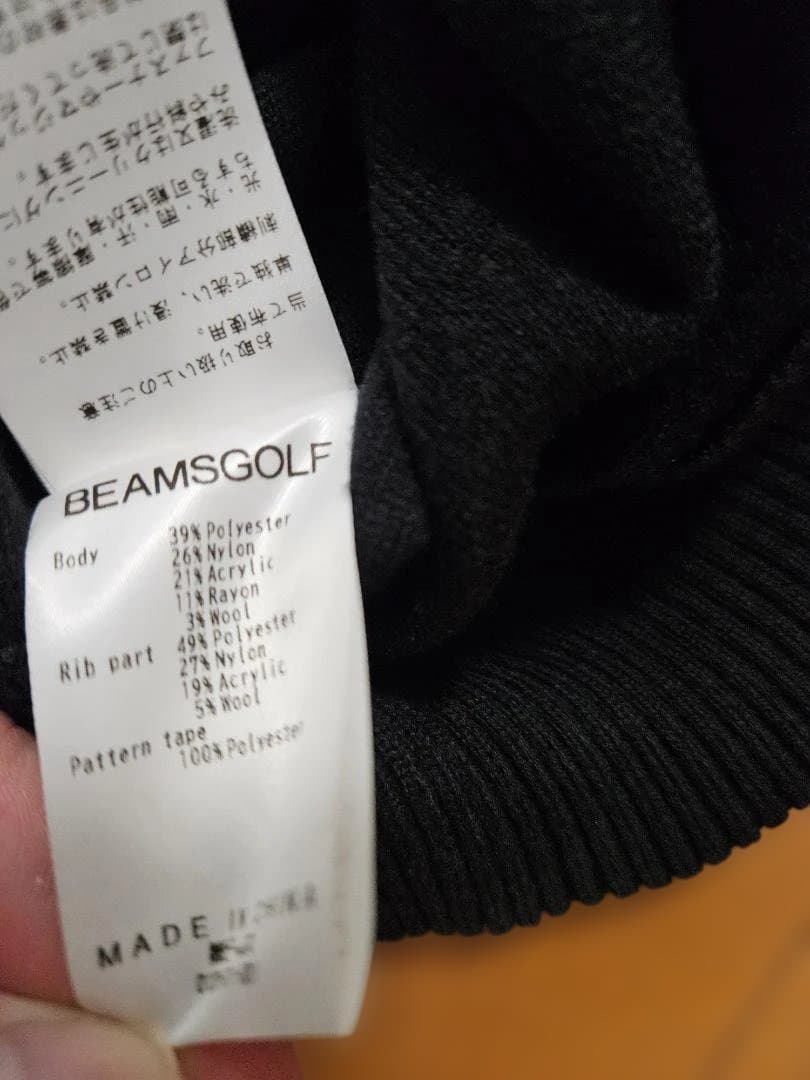 BEAMS GOLF ブラック ハーフジップ セーター sizeXL