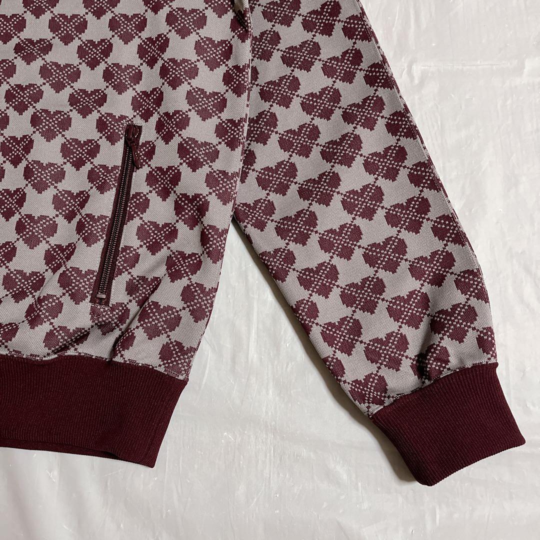 needles トラックジャケット　総柄　ハート　グレー　パープル