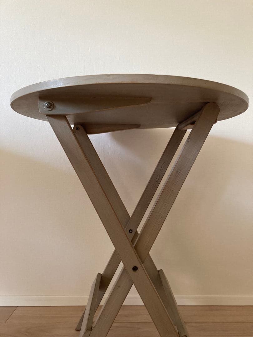 フォールディングテーブル 折りたたみテーブル 木製 ヴィンテージ シャビー