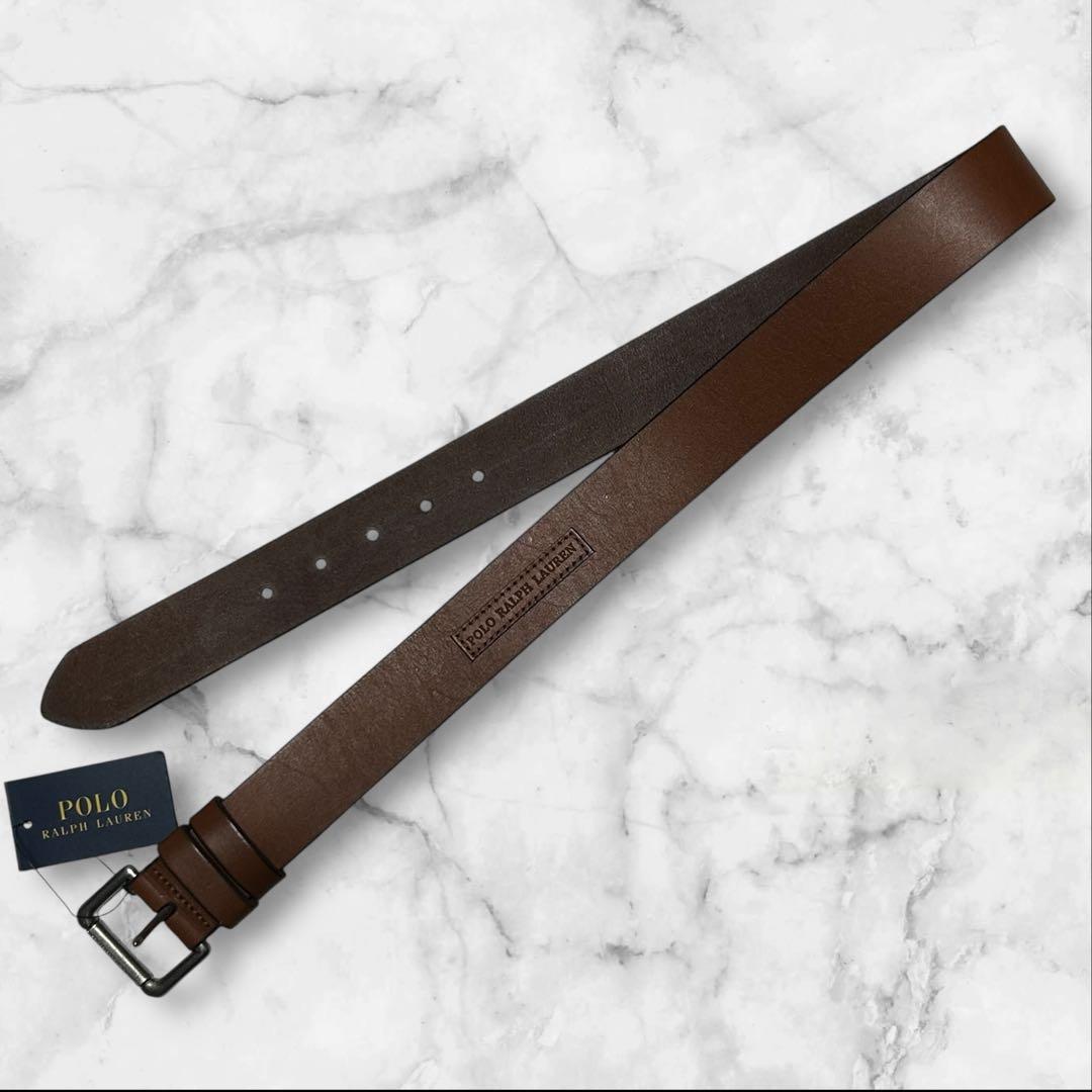 チピチピ タグ付き未使用】ポロラルフローレン 本革レザー 太ベルト ブラウ