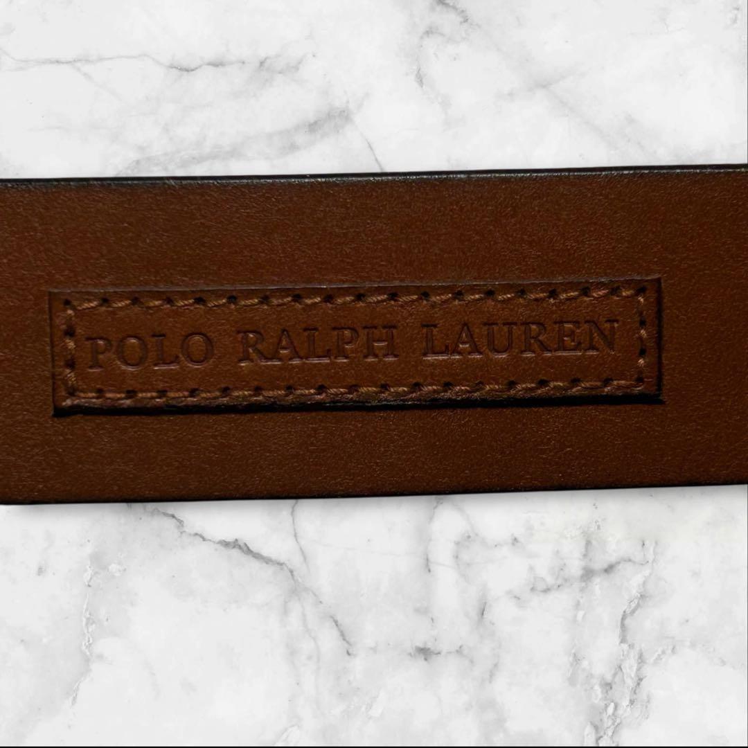 チピチピ タグ付き未使用】ポロラルフローレン 本革レザー 太ベルト ブラウ