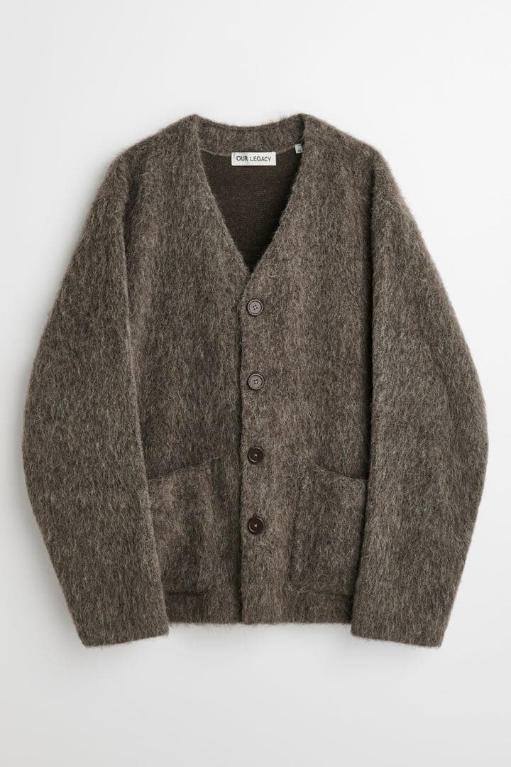 トップス OUR LEGACY CARDIGAN MOLE GREY MOHAIR 44