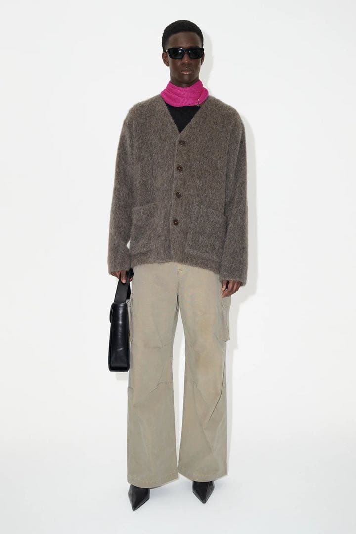 トップス OUR LEGACY CARDIGAN MOLE GREY MOHAIR 44