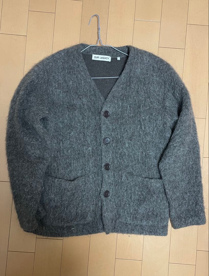 トップス OUR LEGACY CARDIGAN MOLE GREY MOHAIR 44