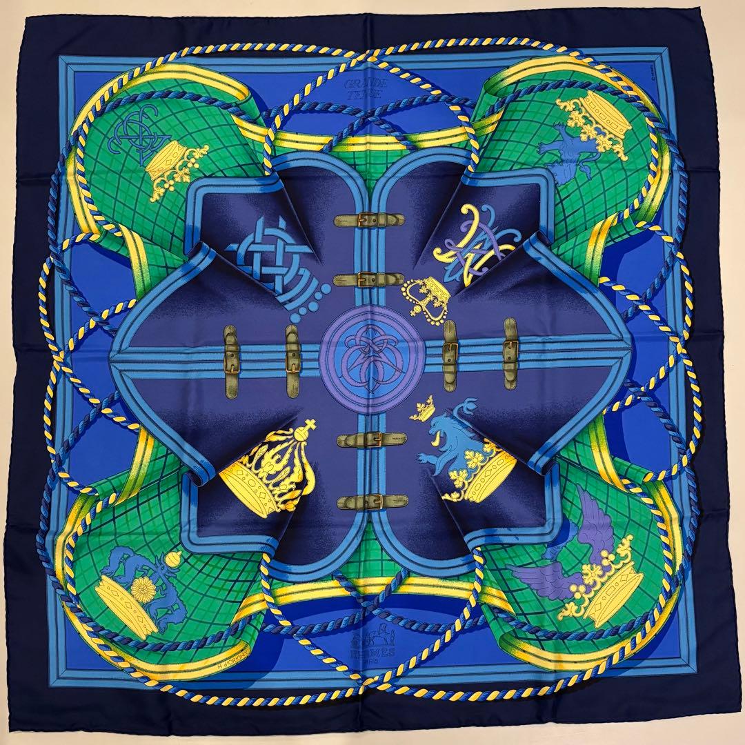 【新品・未使用】HERMES エルメス スカーフ カレ90 『馬の礼装』