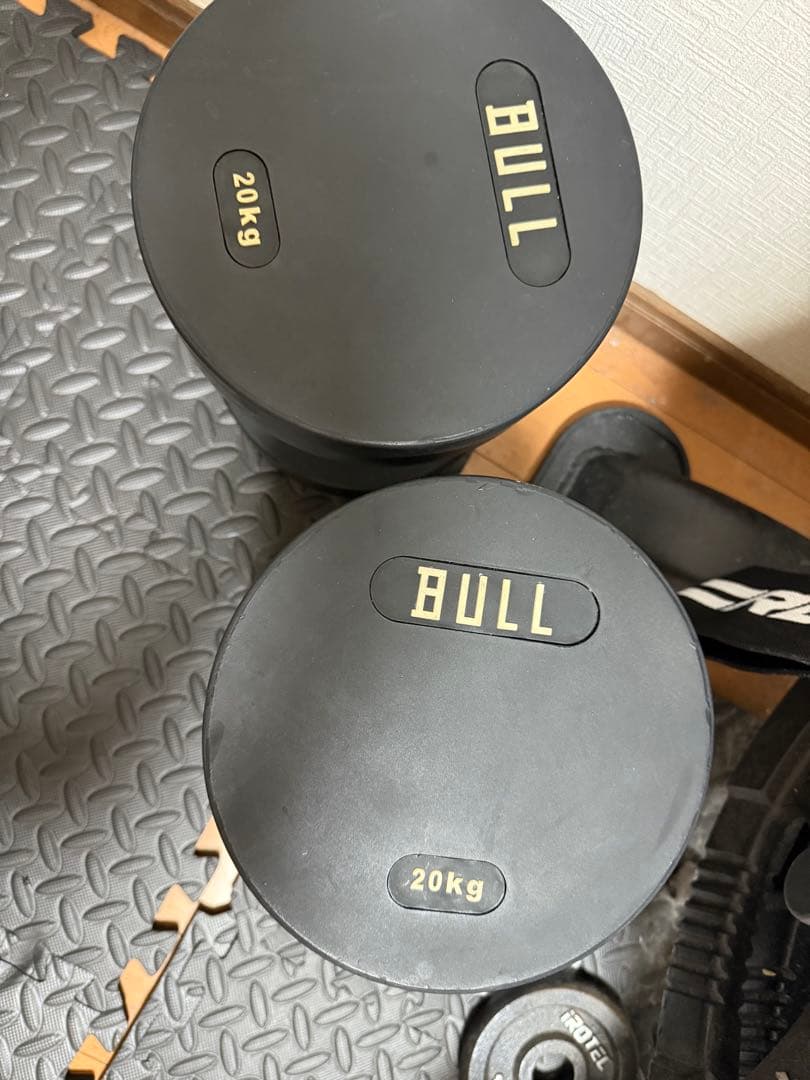 BULL ダンベル 20kg セット ラバー　ジム用