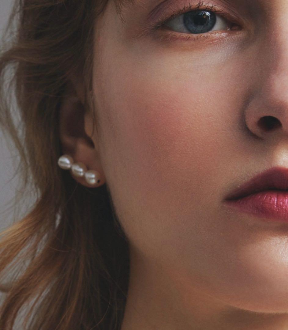 les bonbon パール スタッドピアス 淡水パール 10金