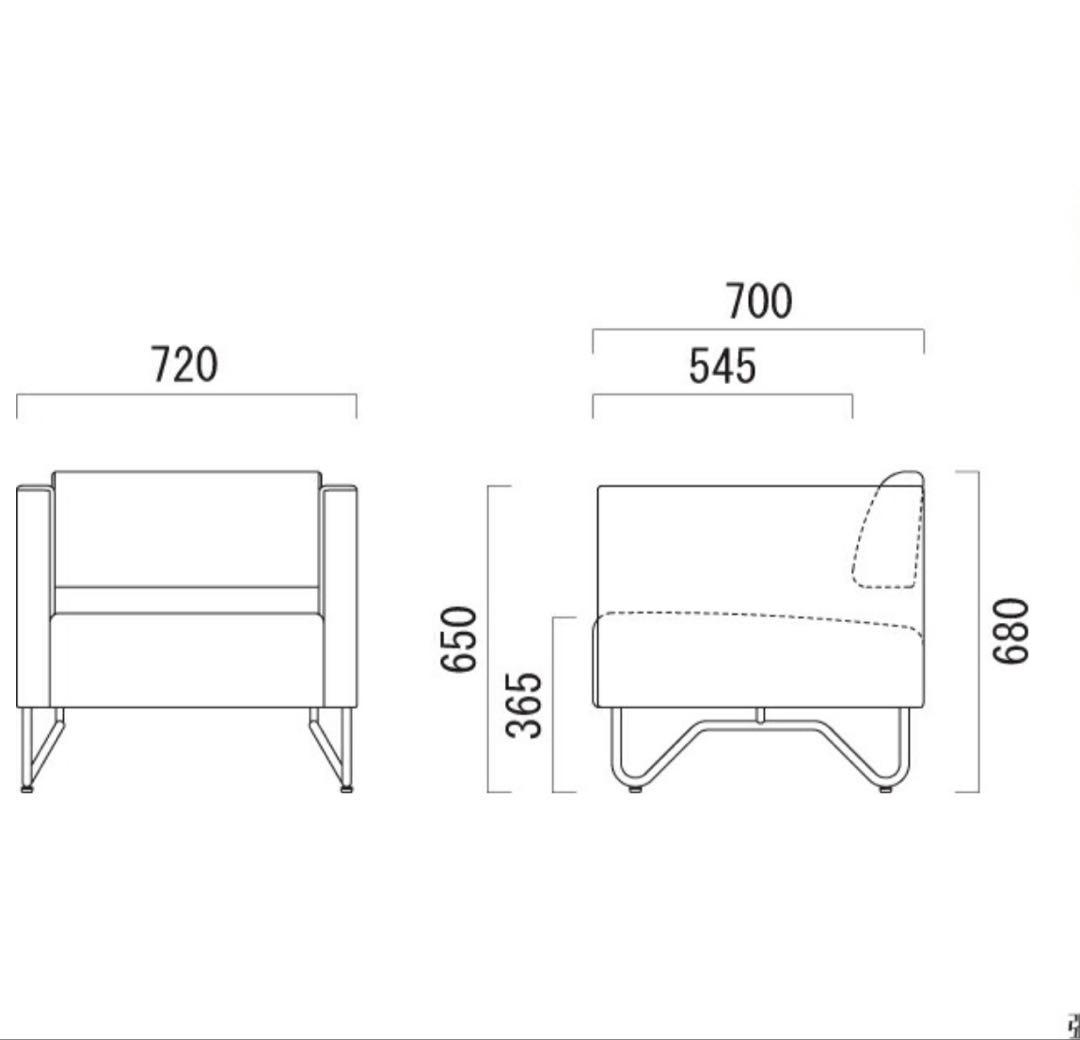 スチールレッグ　一人掛けラウンジチェア・ソファ ホワイト