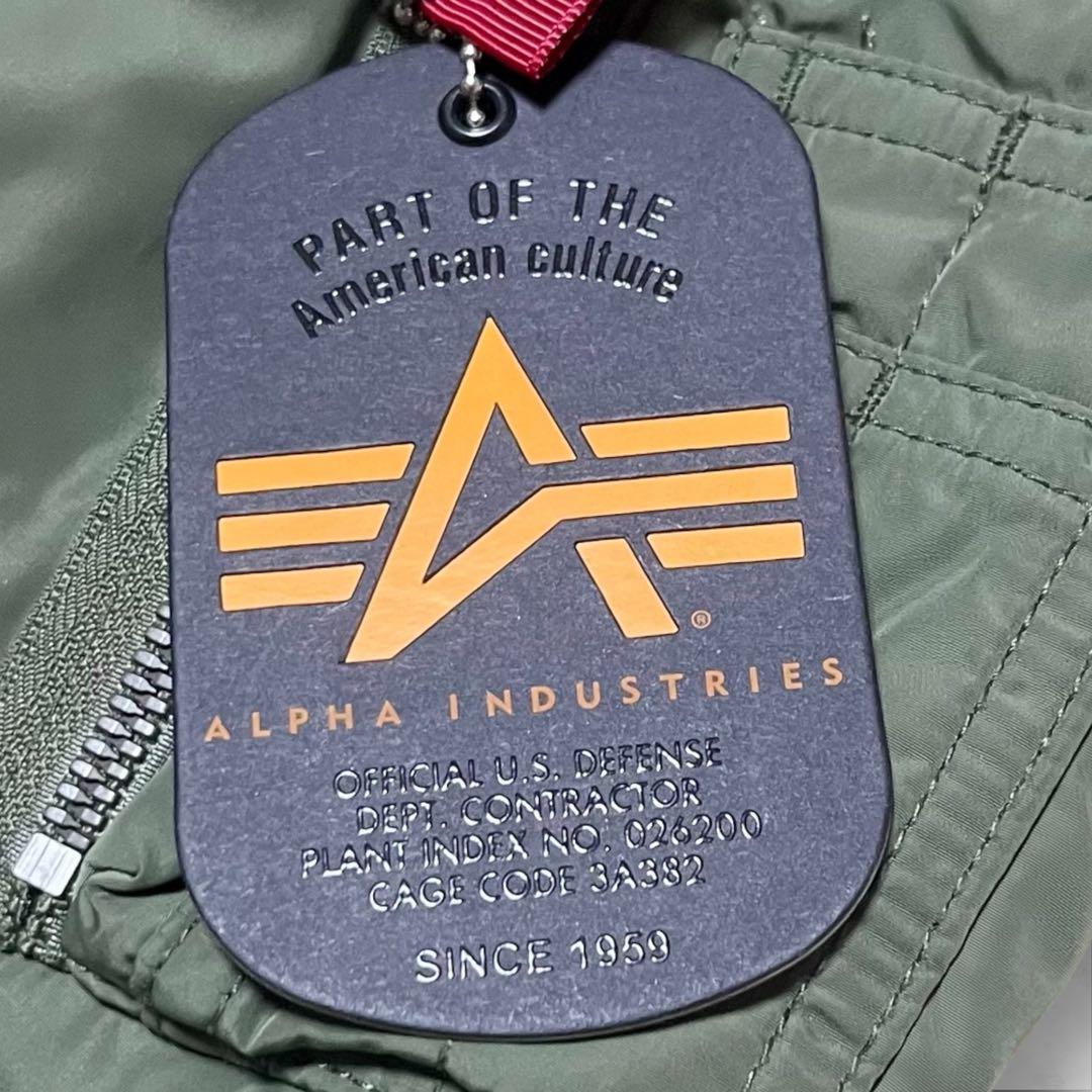 【新品】ALPHA INDUSTRIES フライトジャケットカーキMA-1 L