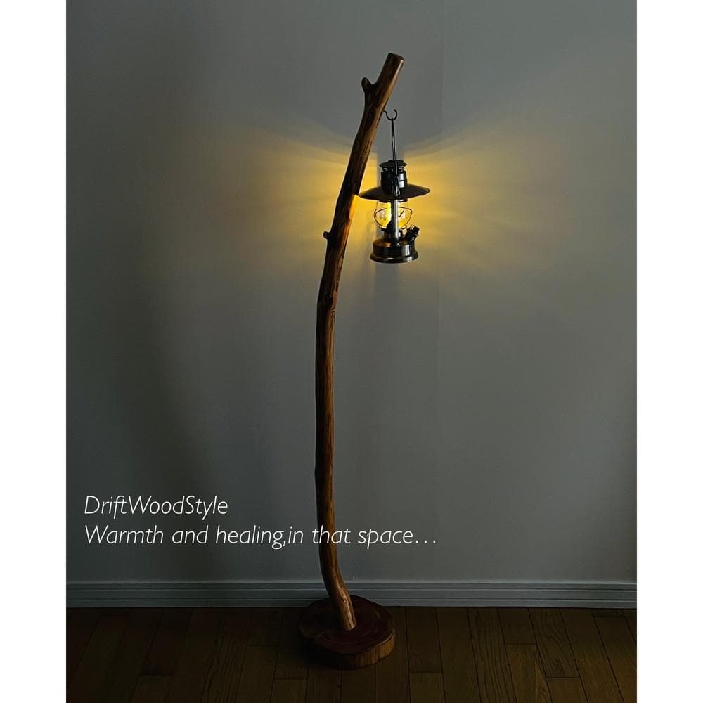 大サイズの天然流木のランプスタンド 置物 北欧 照明 ランタン N12