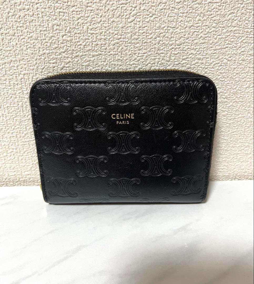 【セリーヌ】エンボスドトリオンフ ケース ミニウォレット