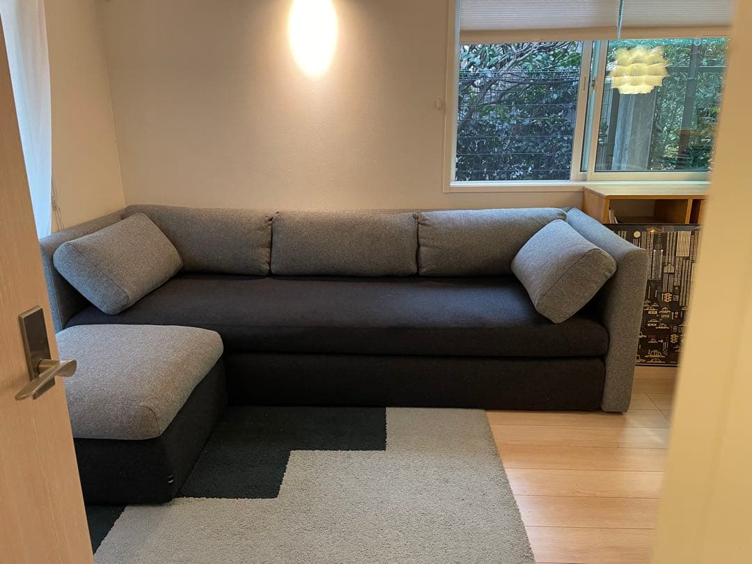 HAY/ヘイ　HACKNEY/ハックニー　3人掛けソファ　グレー系　ファブリック