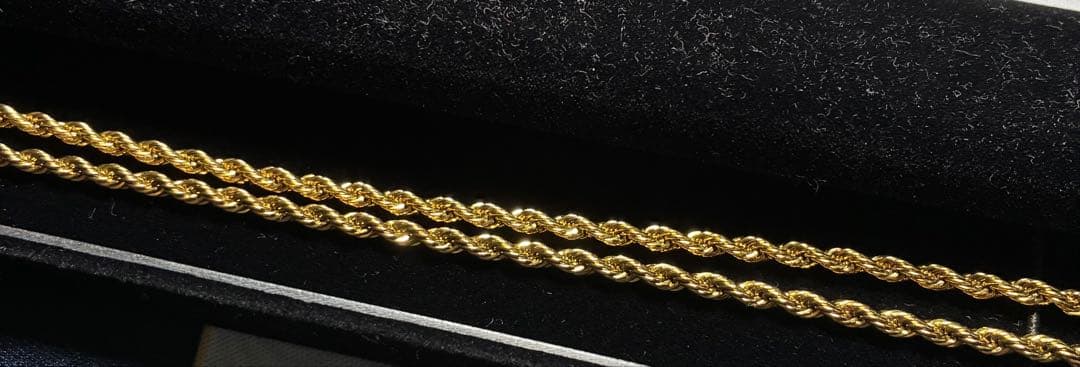 18KGF ロープチェーン ネックレス 50cm 18K刻印　新品