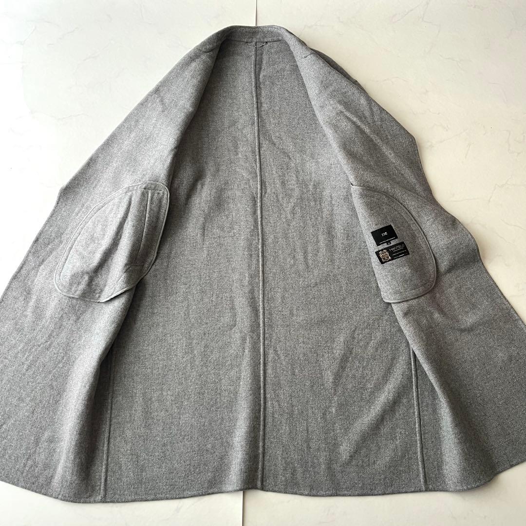 23区 MANTECO ウール リバーロングコート グレー ベルト 女優襟 36