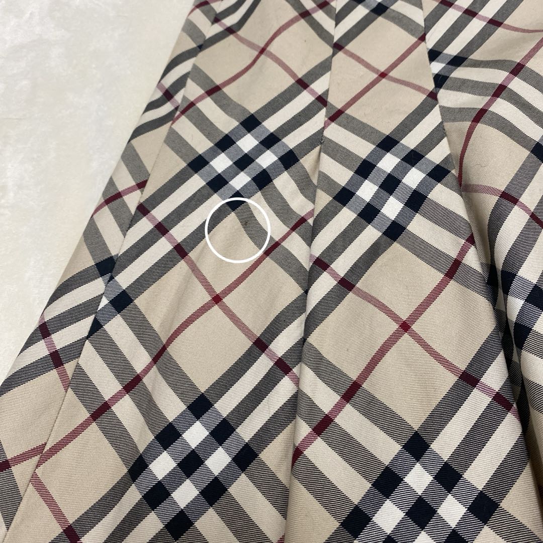 バーバリーブルーレーベル　プリーツスカート2wayリボンベルト　36ノバチェック