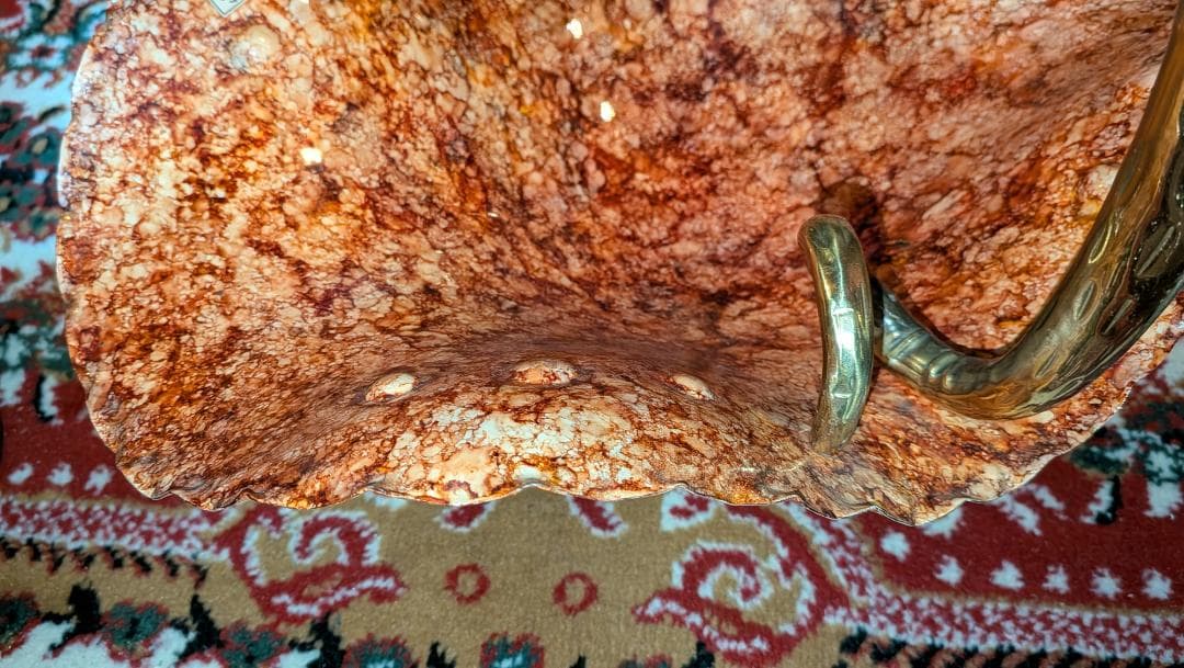 イタリア～★ドマン フルーツバスケット 花器 オブジェ／金属製