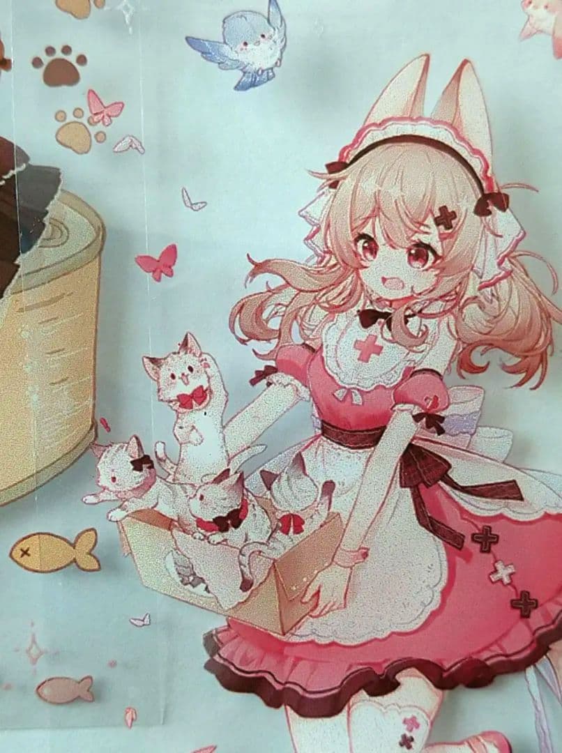 ✩のこり２✩J43＃猫咪少女(PET)野葵 切り売り海外人物マステ女の子ネコ耳