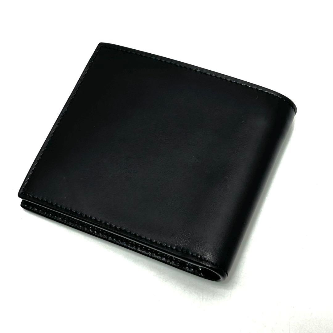 未使用 サンローランパリ 札入れ コンパクトウォレット YSLロゴ シルバー 黒