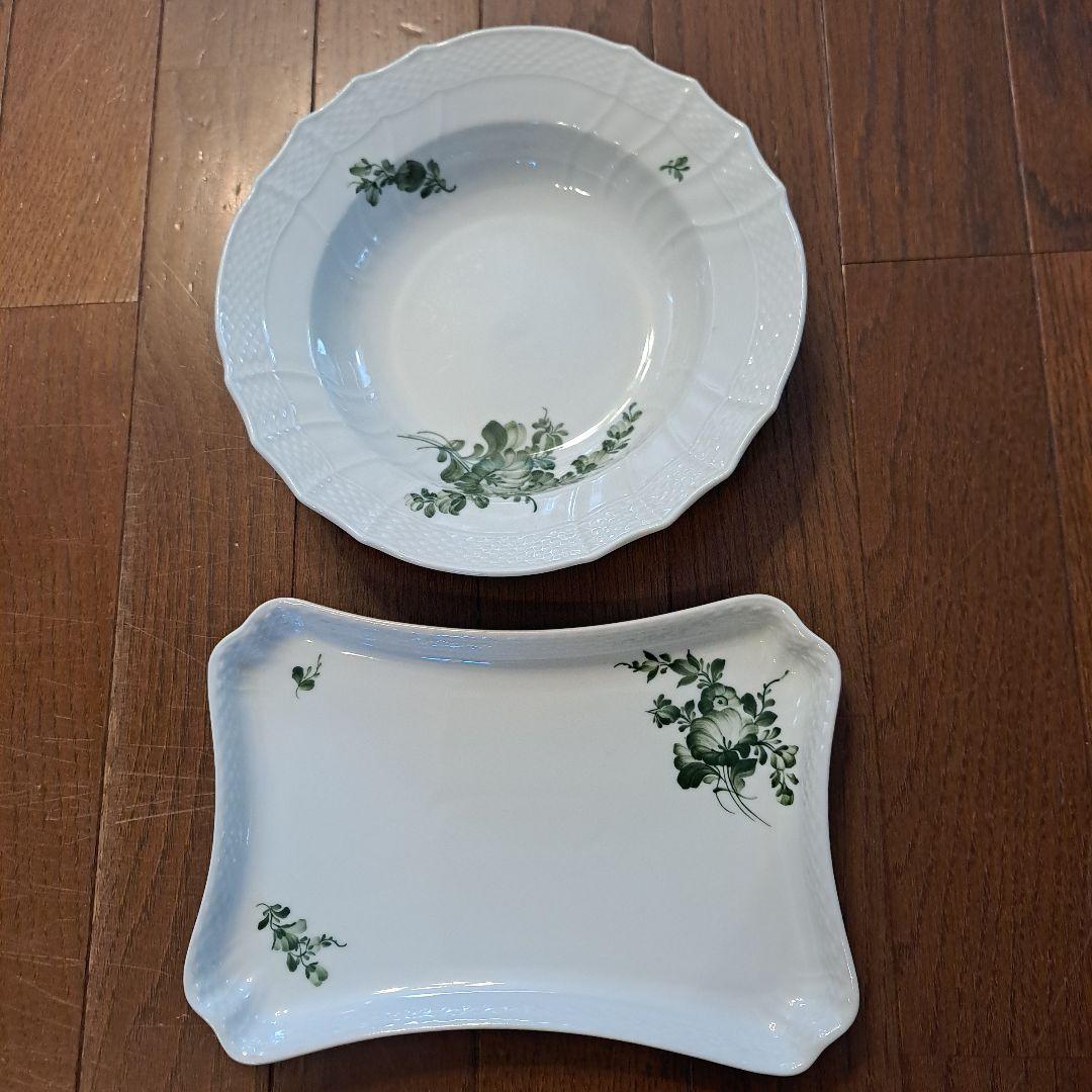 ロイヤルコペンハーゲン　レア　グリーン 皿 セット