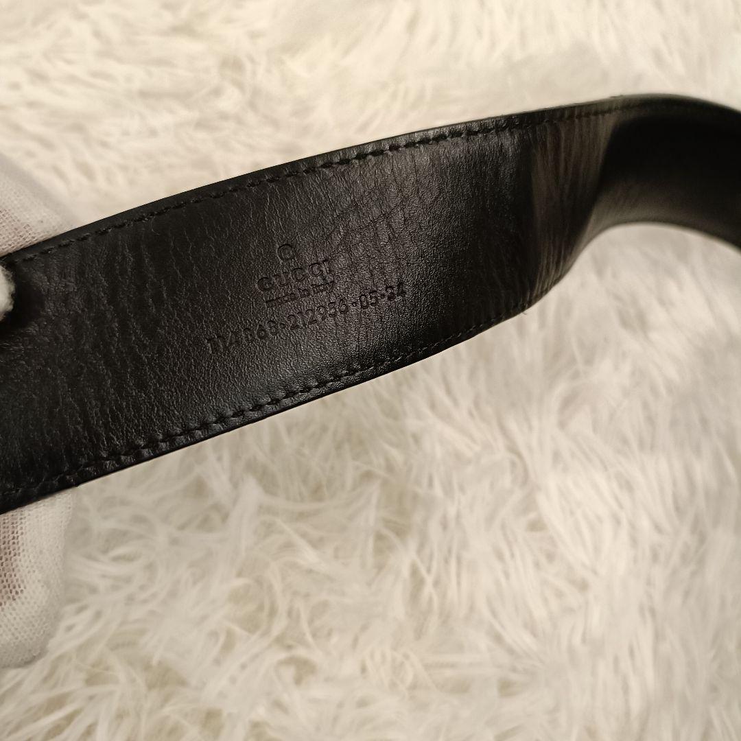 ₩*様 GUCCI✨ GG バンブー　バックル ブラック　ベルト　85cm