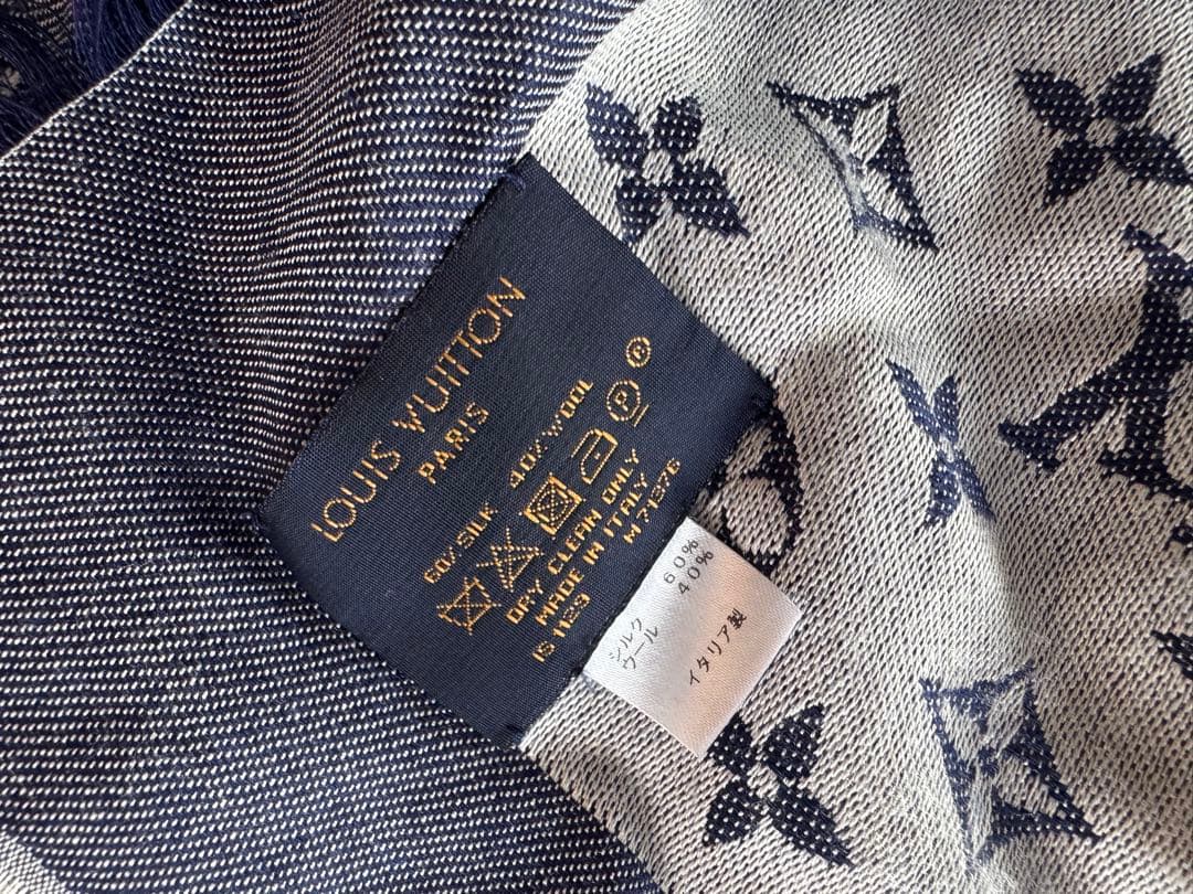 LOUIS VUITTON モノグラムストール ネイビー
