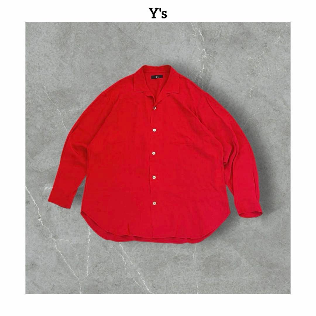 ★ シルク100% Y's ワイズ 日本製 長袖 ボタン シャツ オーバーシャツ