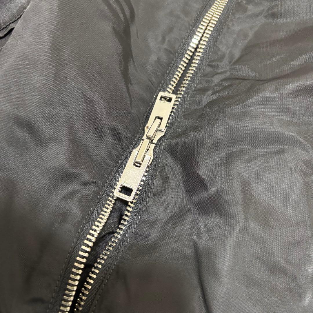 ディーゼル　DIESEL MA-1 切替ボンバージャケット 革　ブラック　S