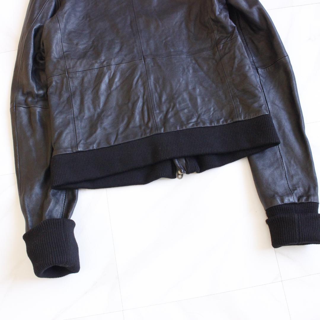GGD Y2K フーディーラムレザー 短丈ジャケット Lサイズ ブラック