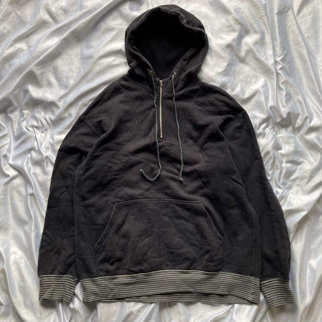 80s コムデギャルソンオム ハーフジップ パーカー ストライプ 田中オム