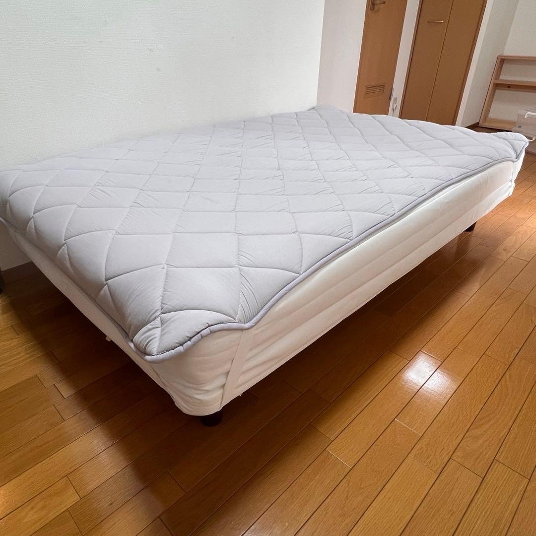 3/29(土)まで【送料無料】無印良品セミダブル脚付きマットレス ベッド脚20㎝