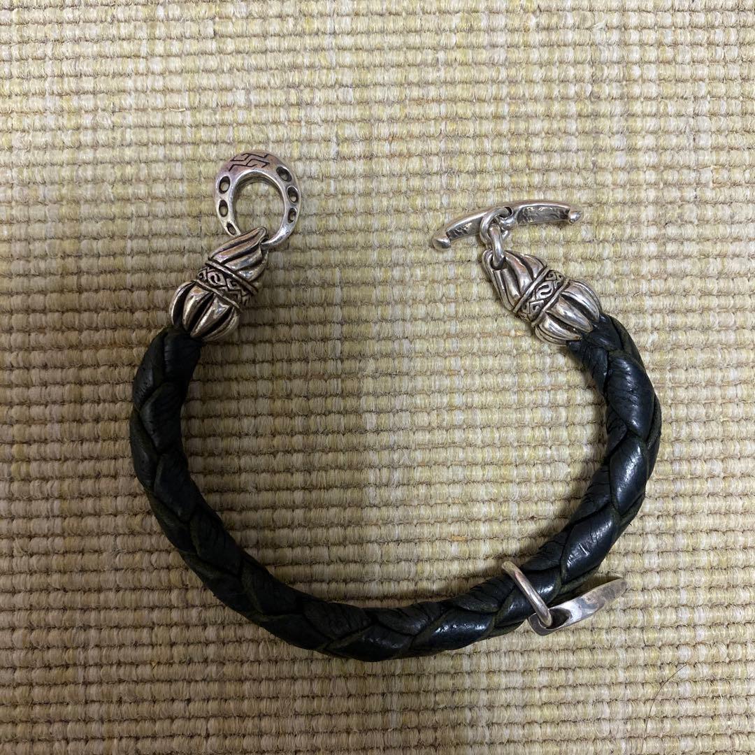 NAGUAL 革シルバーブレスレット