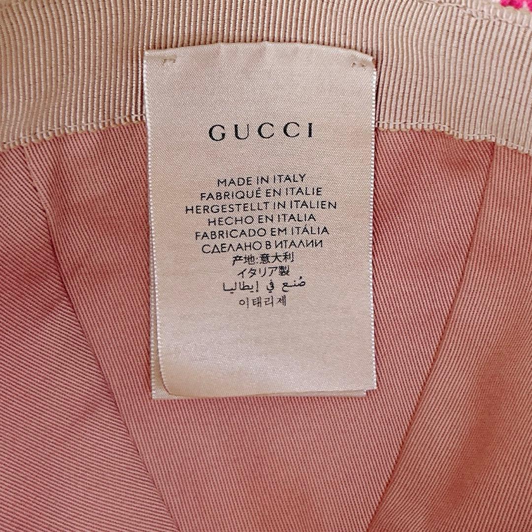 美品✨現行グッチ　フローラル　FLORAL PRINT HATキャップボタニカル