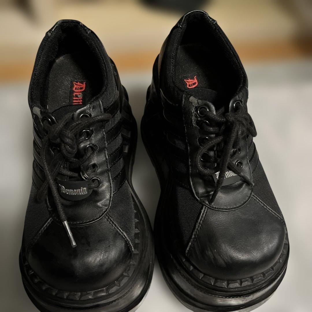 Demonia ブラック 厚底スニーカー