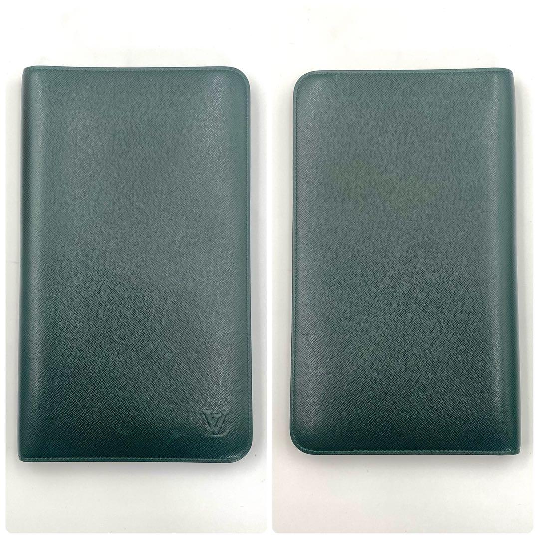 ルイヴィトン タイガ ラウンドファスナー トラベルケース パスポートケース 緑系