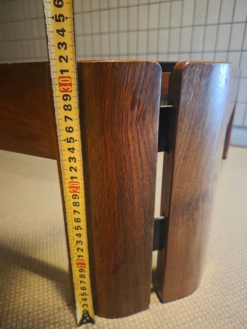 木製ガラスセンターテーブル