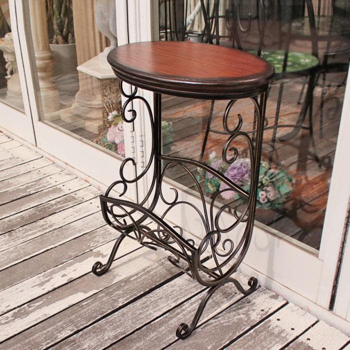 マガジンラックテーブル アイアン サイドテーブル 花台 638-355