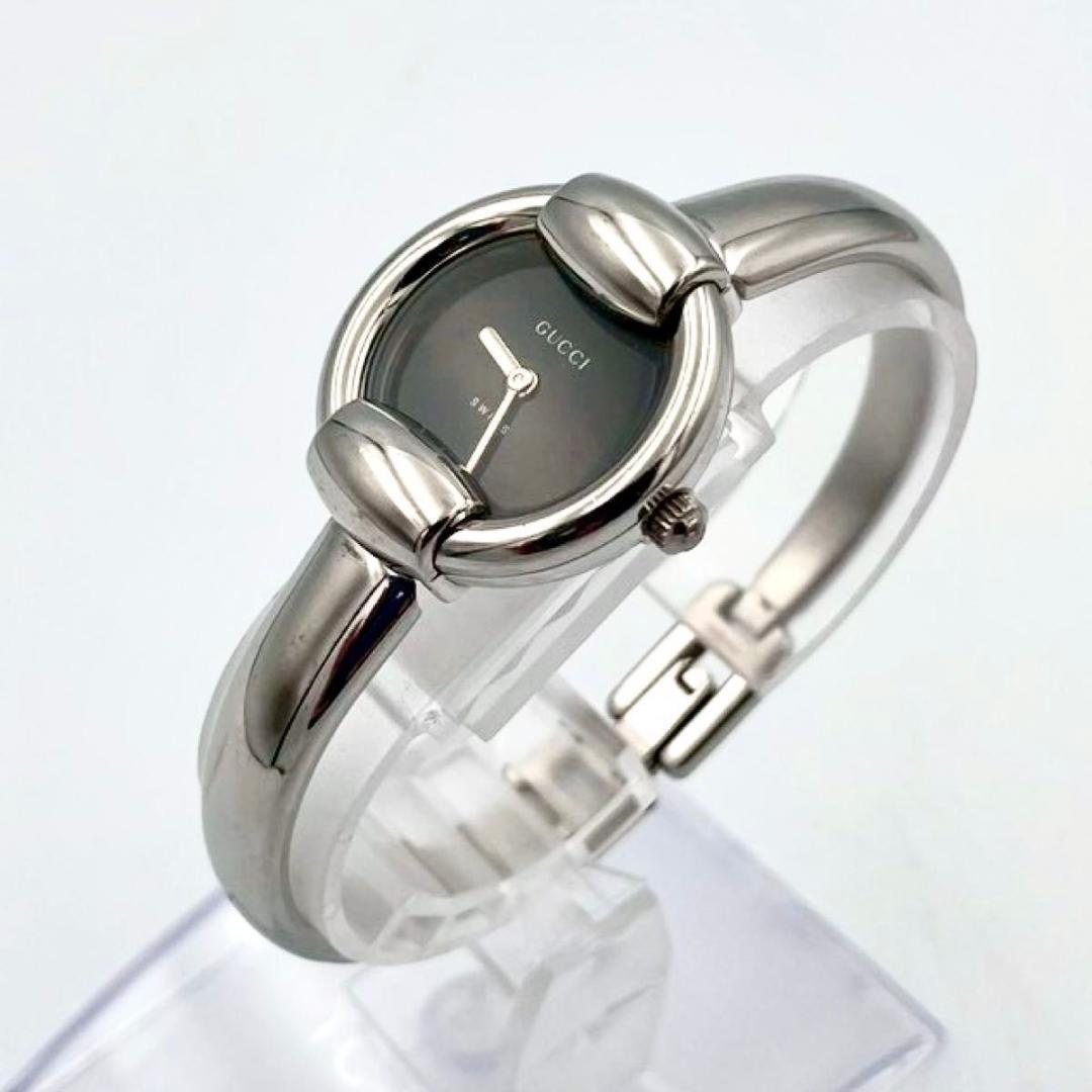 406 美品 新品電池 グッチ 1400L 腕時計 クォーツ バングルウォッチ