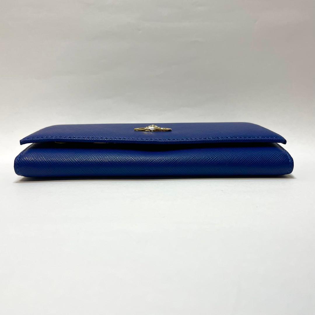 【いちごちゃん】Vivienne Westwood 二つ折り財布 ブルー