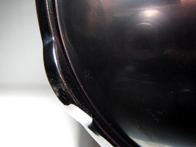 千家十職 中村宗哲 真塗手桶水指 裏千家十四代 淡々斎花押　　　　　v167